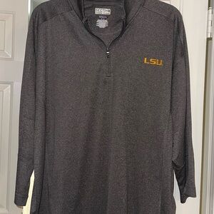LSU Tigers Majestic Charcoal quarter Zip-Up Jacket